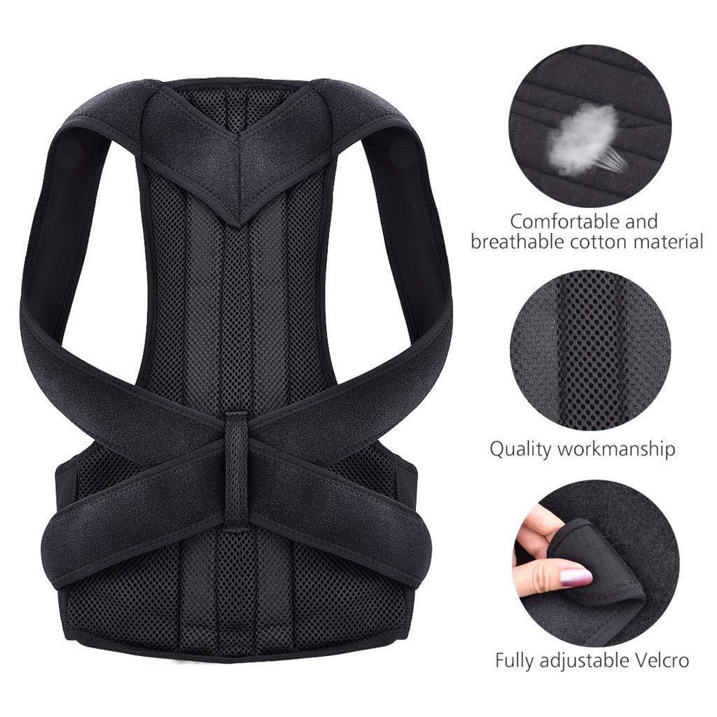 Posture Corrector Belt – Adjustable Back & Spine Support Brace for Pain Relief | Shoulder & Back Alignment for Men & Women
