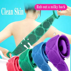 Pack of 2 Silicone Back Scrubber Bath Belts – Double-Sided