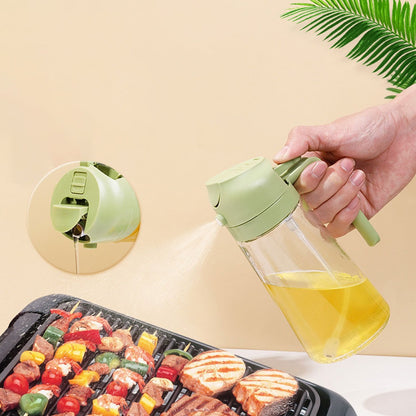 2 in 1 Oil Sprayer Bottle Kitchen Tool for Cooking Baking BBQ Easy Spray and Convenient Use - 470ML Rs 564