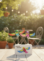 1Pc Birdie Decor Car Mirror Ornament – Flying Bird with Flapping Wings, Easy Installation