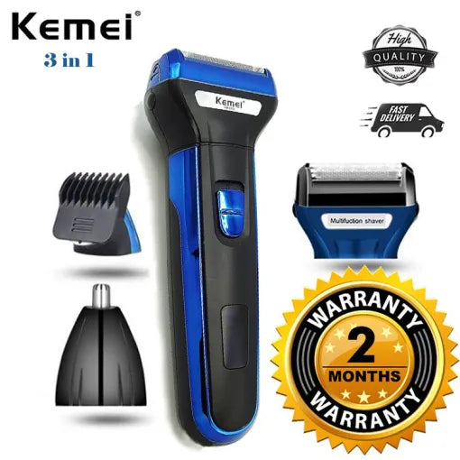 3 in 1 Branded Hair Trimmer for Men Grooming Kit – Shaver+Trimmer+Nose Hair Cuter