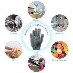 Silicone Dishwashing Full Finger Gloves